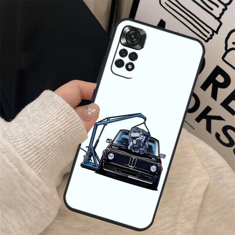 Sports Car Style Cover For Xiaomi Redmi Note 14 12 11 10 13 15 Pro Plus Case For Redmi 15 15C 14C 10C 12C 13C