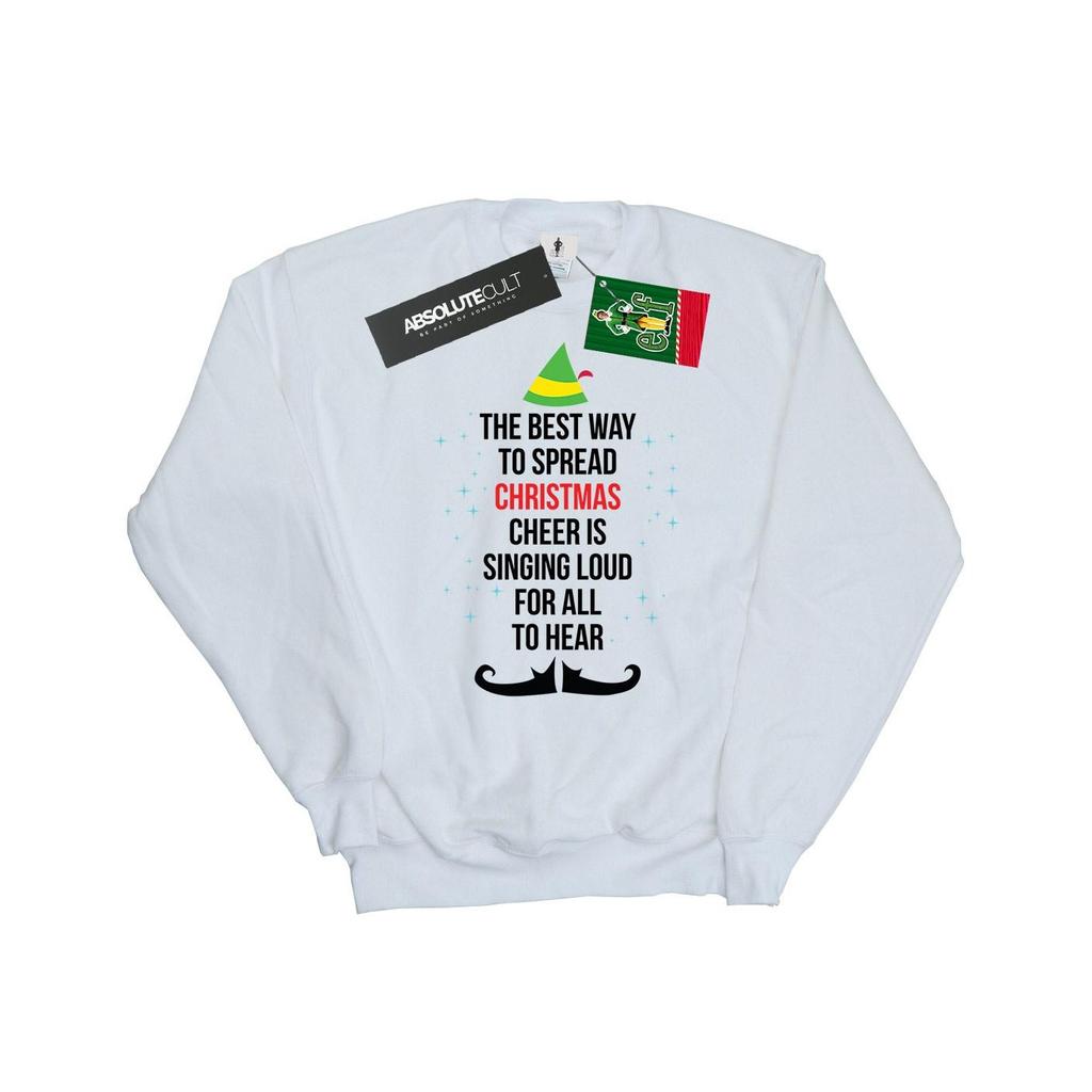 Elf Womens/Ladies Christmas Cheer Text Sweatshirt