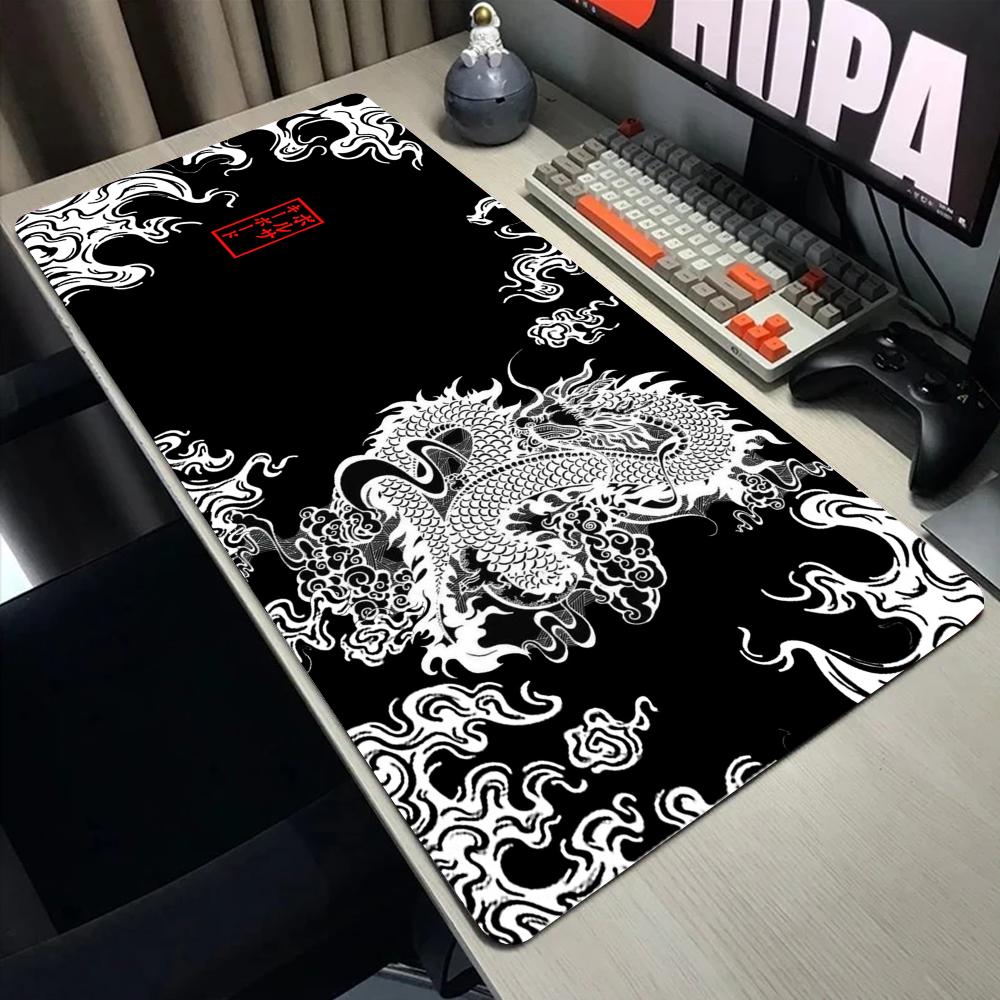 Большой Коврик для Мыши Дракон Игровой Офисный Коврик для Мыши Аксессуары для Игровой Комнаты Настольный Коврик XXL Художественные Коврики для Клавиатуры Различные размеры Коврики для Мыши