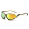 New cat eye sunglasses, European and American personalized YK colorful coated hip-hop sports fashion glasses