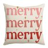Autumn Letter Santa Claus Pillow Cover Linen Printed Pillow Cushion Cover Home Cushion Cover