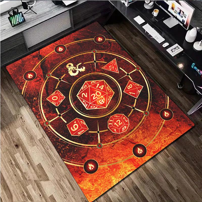 1Pc Dungeons Dragons Rug - home decoration Carpet For Living Room Bedroom Flooring Computer Chair Area Rug