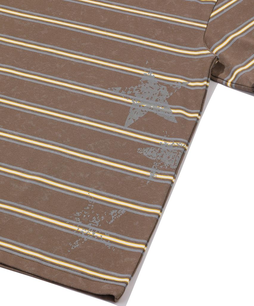 Футболка MAINBOOTH Rough Star Stripe(коричневый)