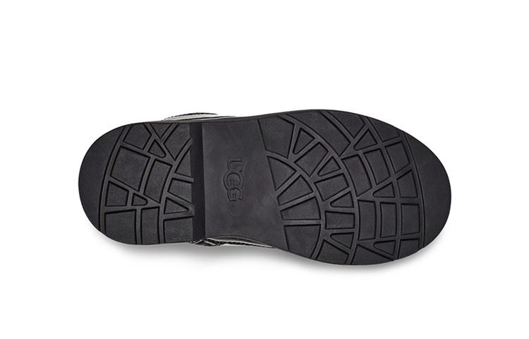 UGG Robley Глянцевый Велюр Молния Детские Снегоступы Черный Дети Возраст 3 7 Лет 1116377T-BLK