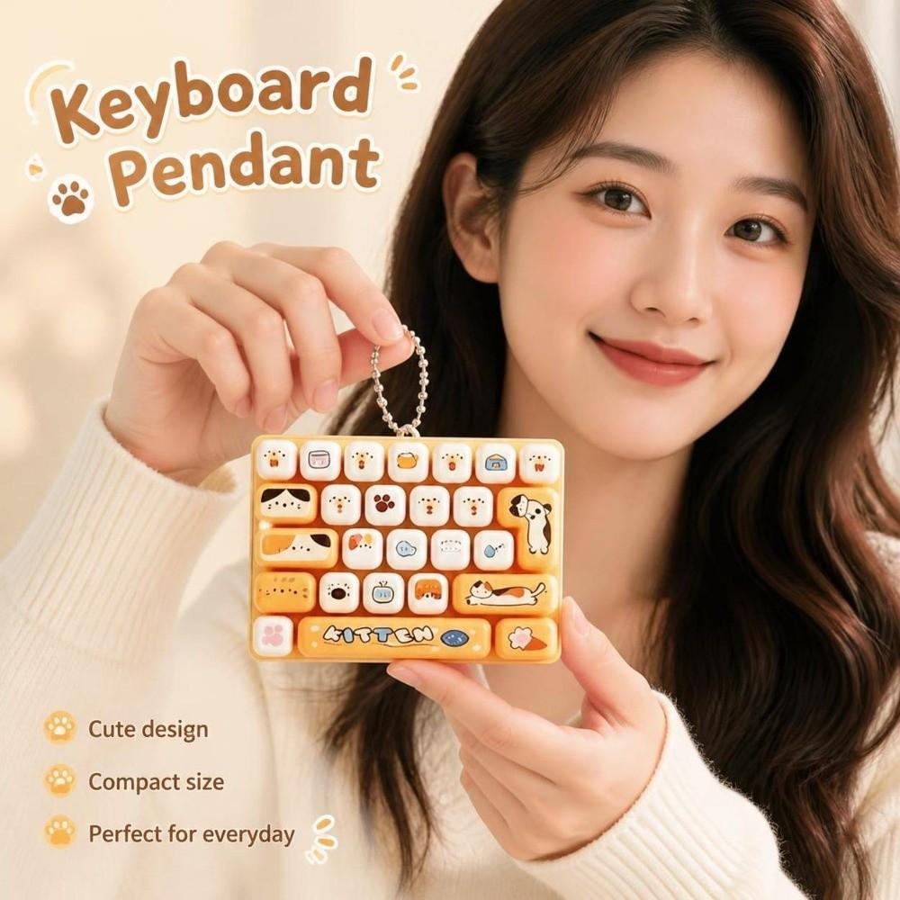 Creative Style Mini Keyboard Pendant Cute Design Keyboard Keychain Popular Pendant