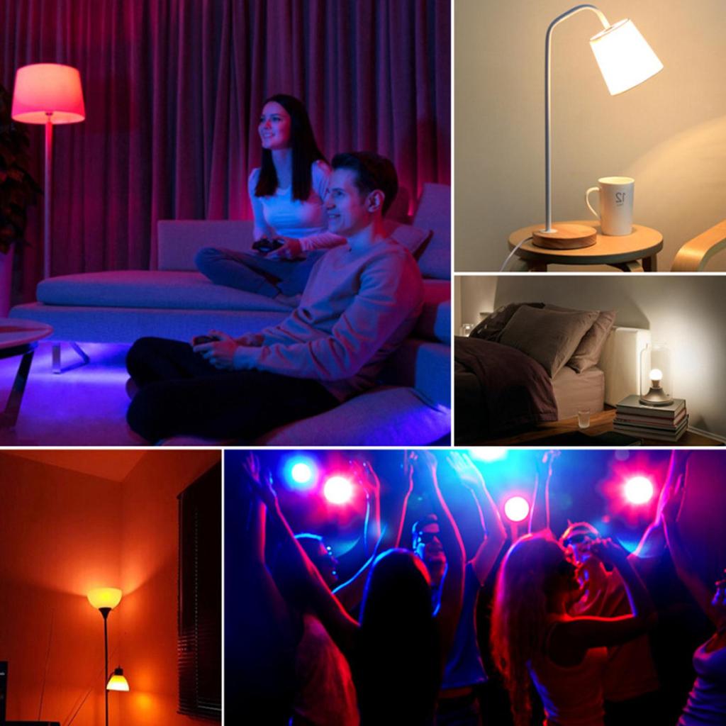 Гу10 Wi-Fi(2,4 г) Умные светодиодные лампы 300LM RGB+CCT(2700К-6000К) Беспроводной пульт дистанционного управления, красочная регулируемая лампа бытового освещения с регулируемой яркостью