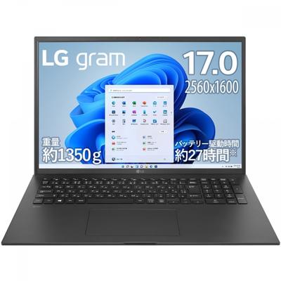 Бизнес-модель ноутбука Lg Electronics Lg Gram 17 дюймов Core I5 1340p Память 16 ГБ SSD 512 ГБ Windows 11 Pro Obsidian Black 17zb90r Np55j
