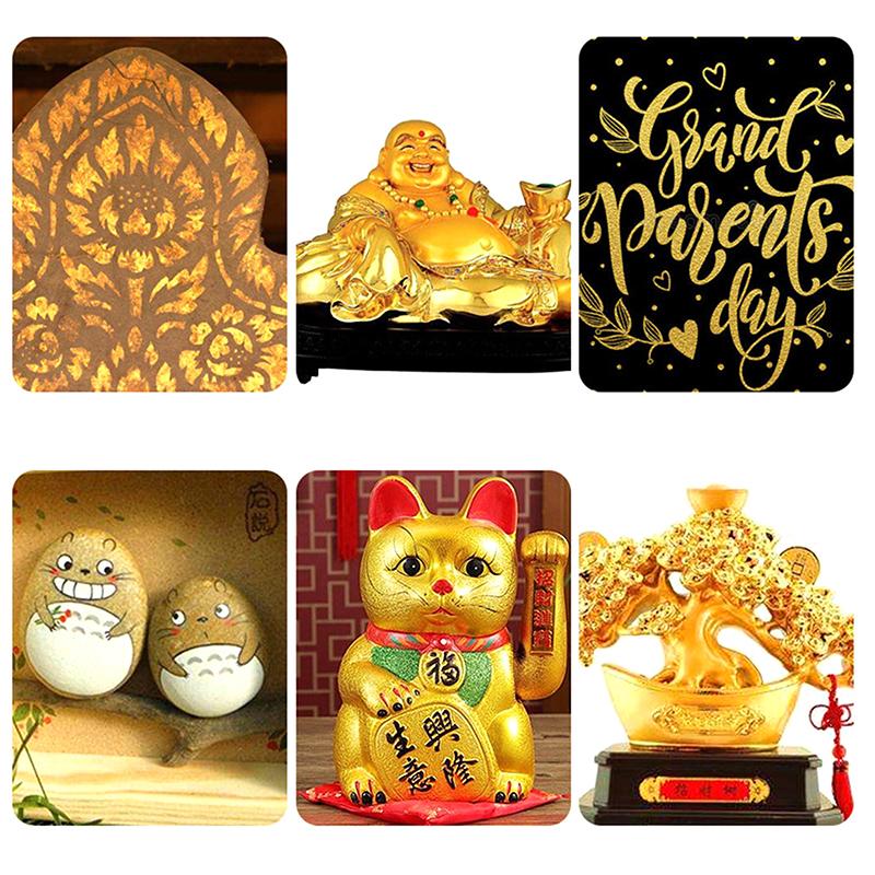 100 мл золотая краска металлик акриловая краска, водостойкая не выцветает для статуарной окраски