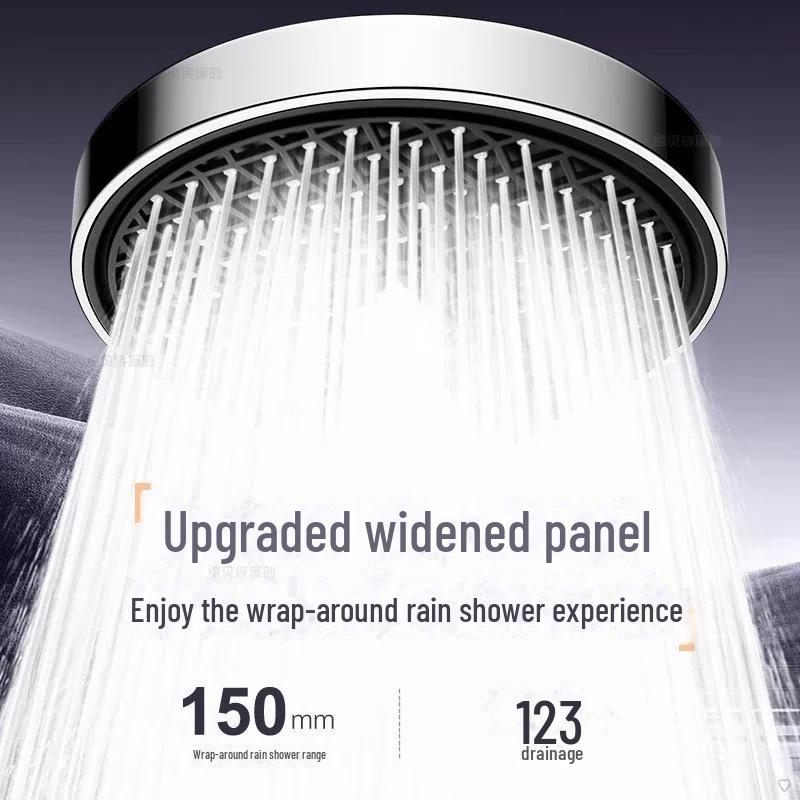 Душевая лейка высокого давления с большой панелью 15 см и фильтром