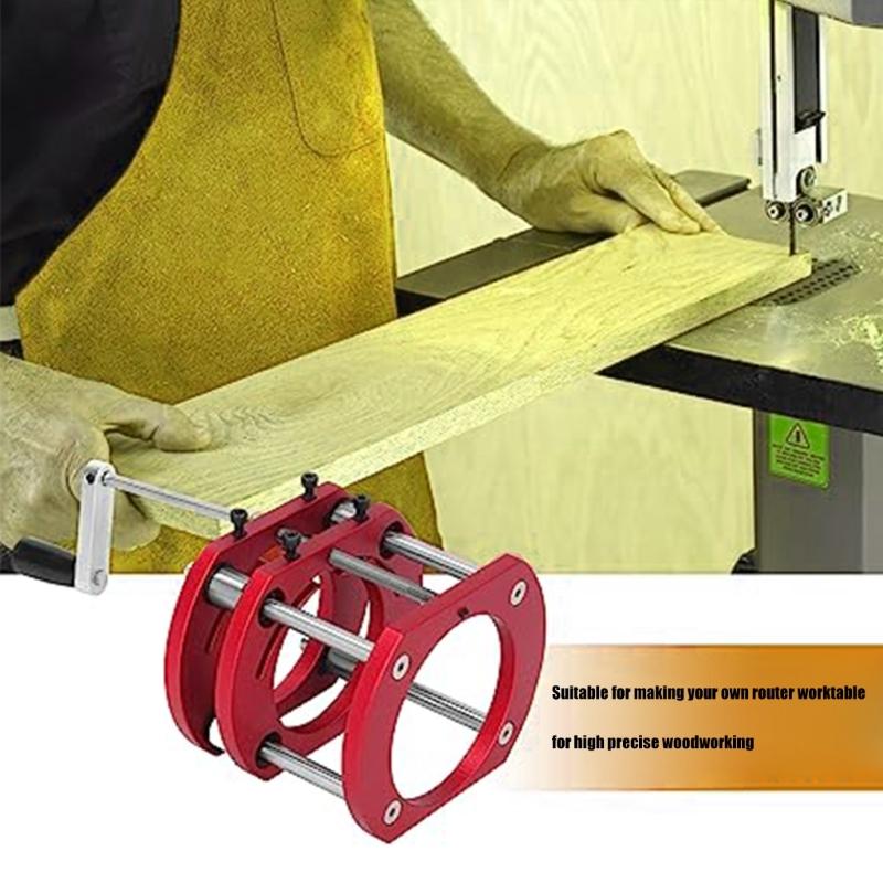 4Clamp Router Base For Compact Woodworking Machines Crank Handle Controlled Height Adjustment System Not Easy to Fall