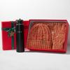 Christmas Hat, Scarf, Gloves, Water Cup Four-piece Set, Winter Velvet Warm Knitted Hat, New Year's Gift Box.