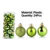 24Pcs Christmas Ball Delicate Reusable High Gloss Xmas Tree Decor Ball Pendant Home Decor