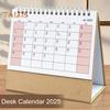 Настольный календарь 2025 года, небольшой, с двойной спиралью, ежемесячный календарь, ежедневник, маркировка событий, настольный календарь для домашнего офиса, школы