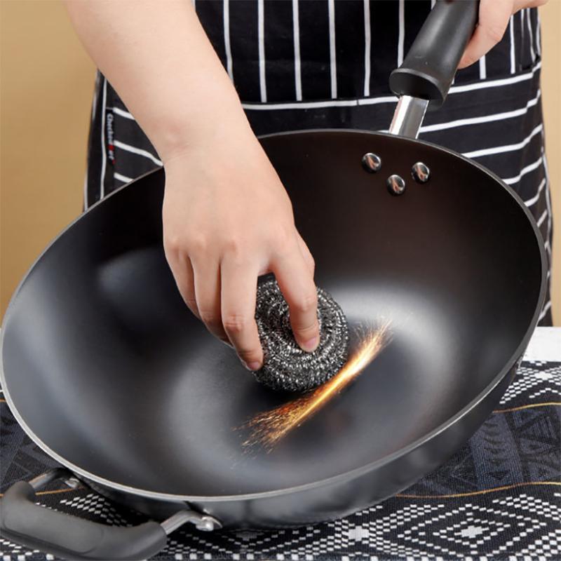 Настоящий чугунный вок из нержавеющей стали, старомодный железный вок без покрытия, бытовая чугунная сковорода-вок с плоским дном, универсальная газовая индукционная плита