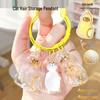 Transparent Acrylic Cat Hair Storage Capsule Keychain Ornament