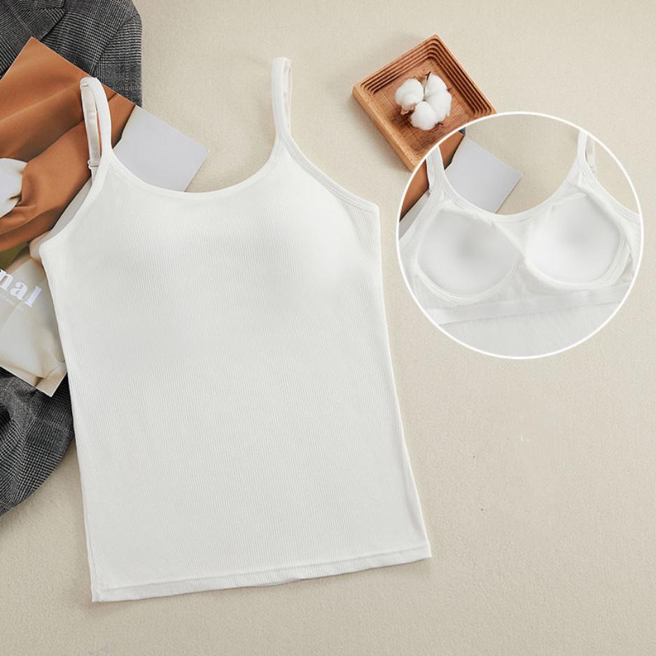 Женский жилет на подтяжках из модала, подушка для бюстгальтера, универсальный бюстгальтер, бесплатное встроенное нижнее белье