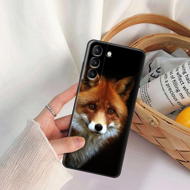 Милый Чехол для Телефона с Животным Лисой Для Samsung Galaxy S24FE S23 5G S20 S21 FE S25 S22 Ultra S24 Plus Чехлы Мягкий ТПУ Силиконовый Чехол Лисы