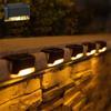 Solar Deck Lights 4 PacK Outdoor Step Lights Led Solar Lamp for Railing Stairs Step Fence Yard Patio and Pathway