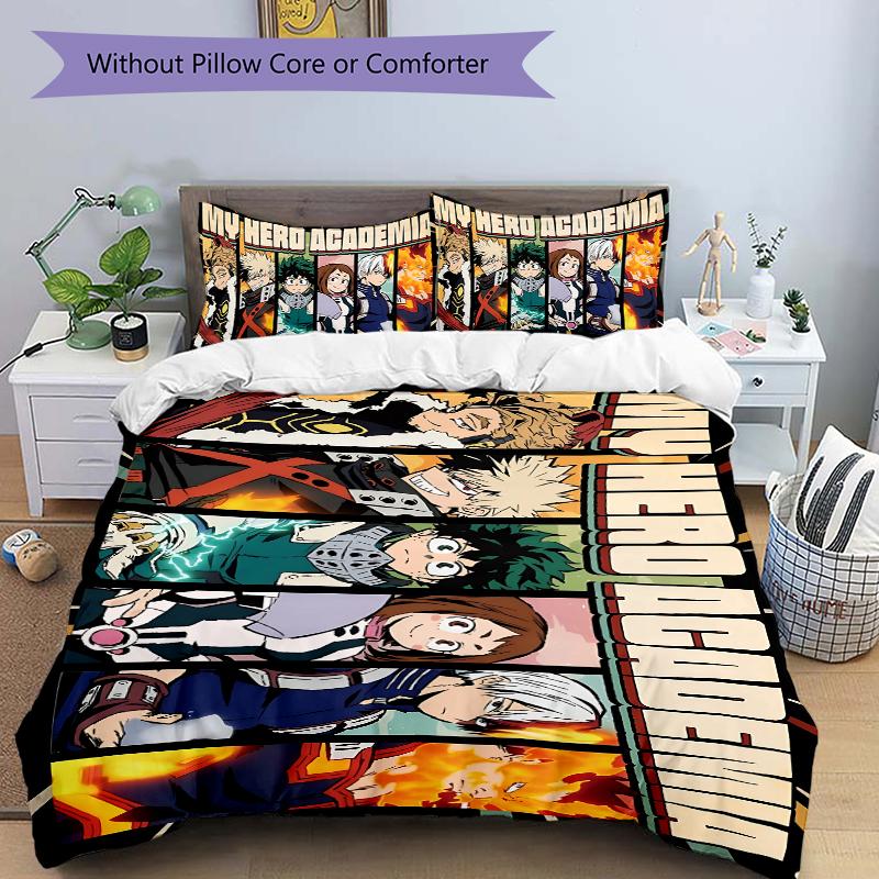 Heroic Adventures Printed 3pcs Bedding Set Soft Microfiber 1 Duvet Cover And 2 Pillowcases Home Bedroom Decor Xmas Gift K1598