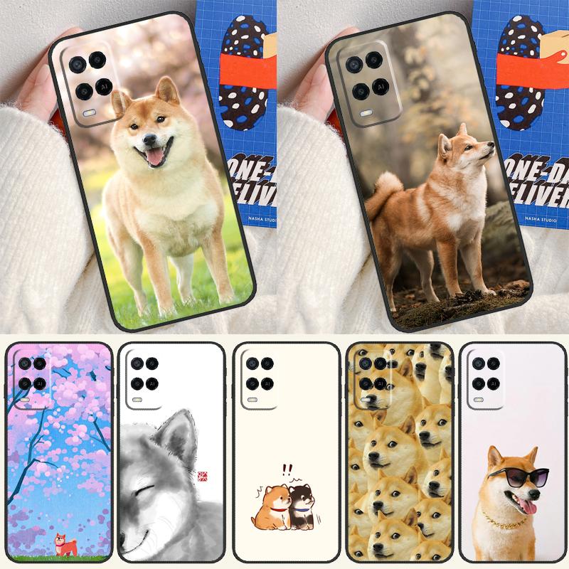 Чехол для телефона Oppo A54 A57 S A78 A58 A98 A5 A9 A91 A15 A16 A17 A52 A72 A76 A96 A74 A94 A77 с изображением собаки Сиба-ину