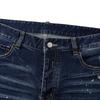 [Simple tassel fashion hole] Spring clothing, paint spray printed men's jeans