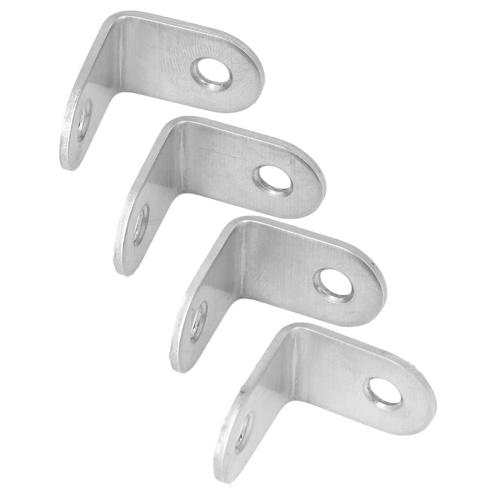 20Pcs L Bracket Corner Brace Stainless Steel with Screw Set Kit for Cabinet Bookshelf