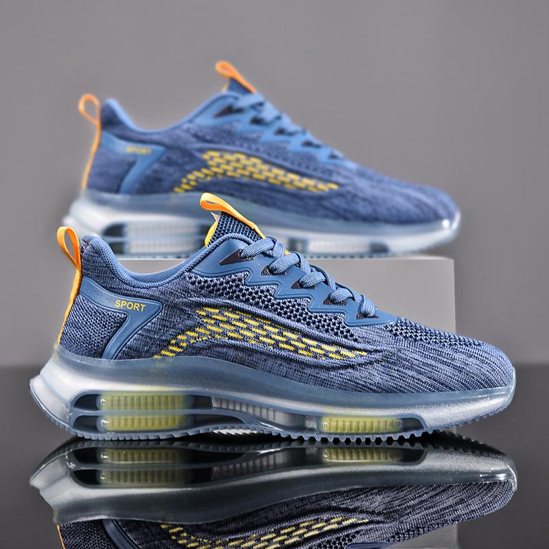 Мужская обувь 2024 года, новые летние кроссовки с воздушной подушкой, трендовая амортизирующая повседневная спортивная обувь на платформе, папины туфли