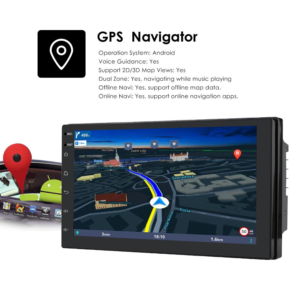 Автомобильная магнитола Hizpo 2 ГБ + 32 ГБ Carplay 7 дюймов 2 Din Android Универсальный автомобильный мультимедийный плеер Стерео 2Din Видео Автомагнитола Штатная стереонавигация GPS WiFi