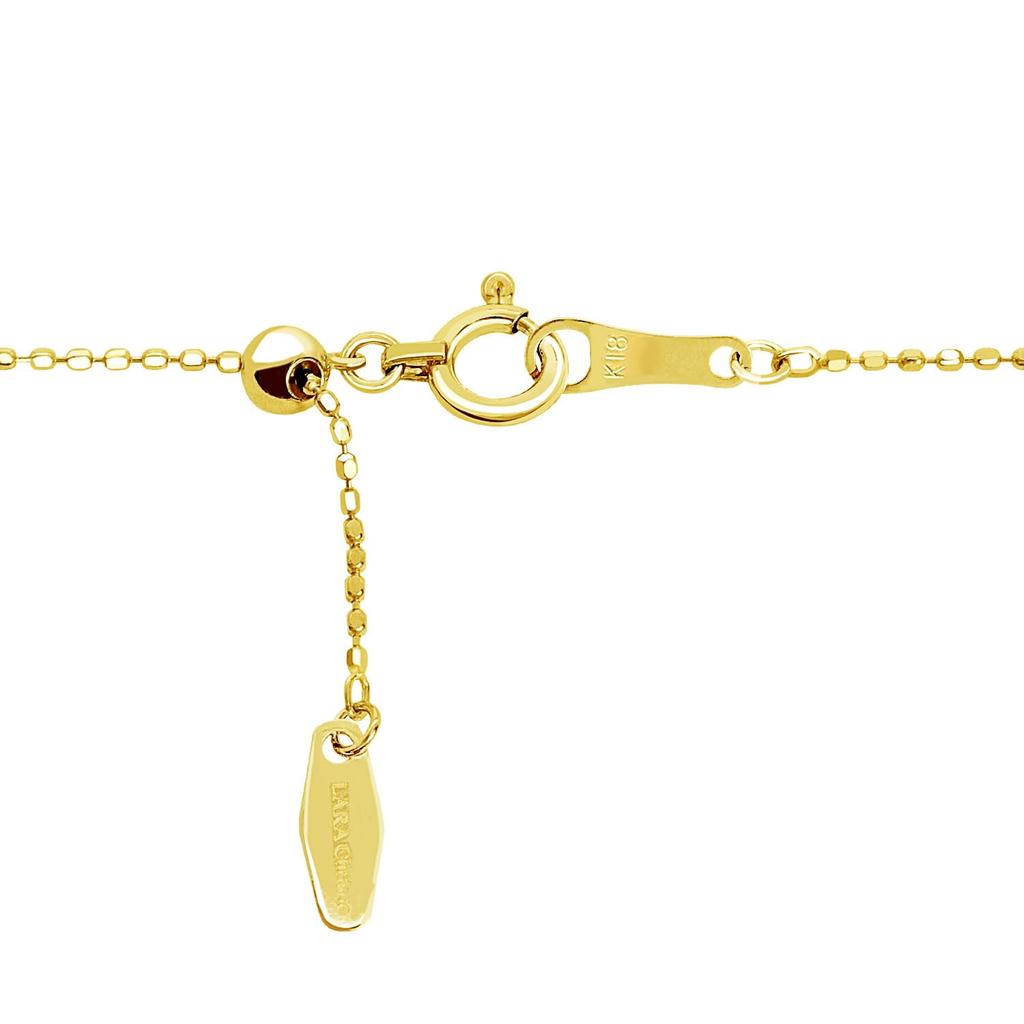 Gold Chain Necklace 18K K18 Cut Ball Width Maximum 45cm Length Adjustable [Lara Christie] 0.7mm Approx. 1.2g Lc97-0011