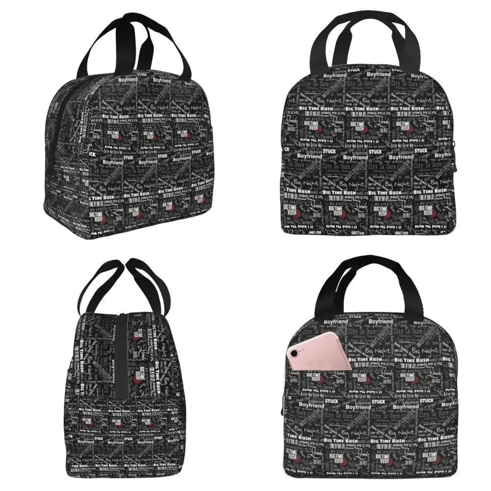 Big Time Rush Band Insulated Lunch Bag for Women Office Cooler Thermal Food Box Tote Portable Lunch Boxes Container