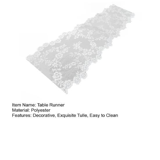 Винтажная кружевная дорожка на стол с полым цветочным узором, многоразовый флаг для стола для банкетов, свадеб, Рождества
