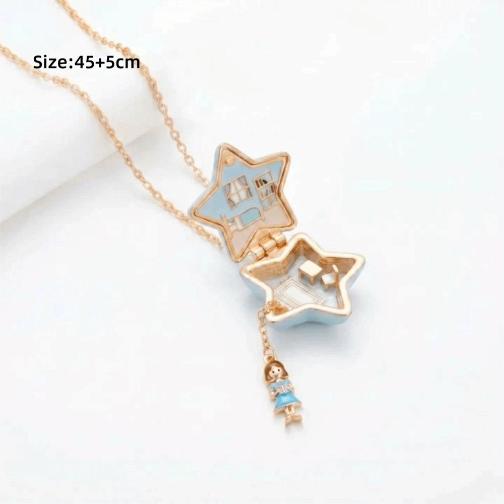 Opening Closing Jewelry Pendant Interesting Design Opening Box Necklace for Women