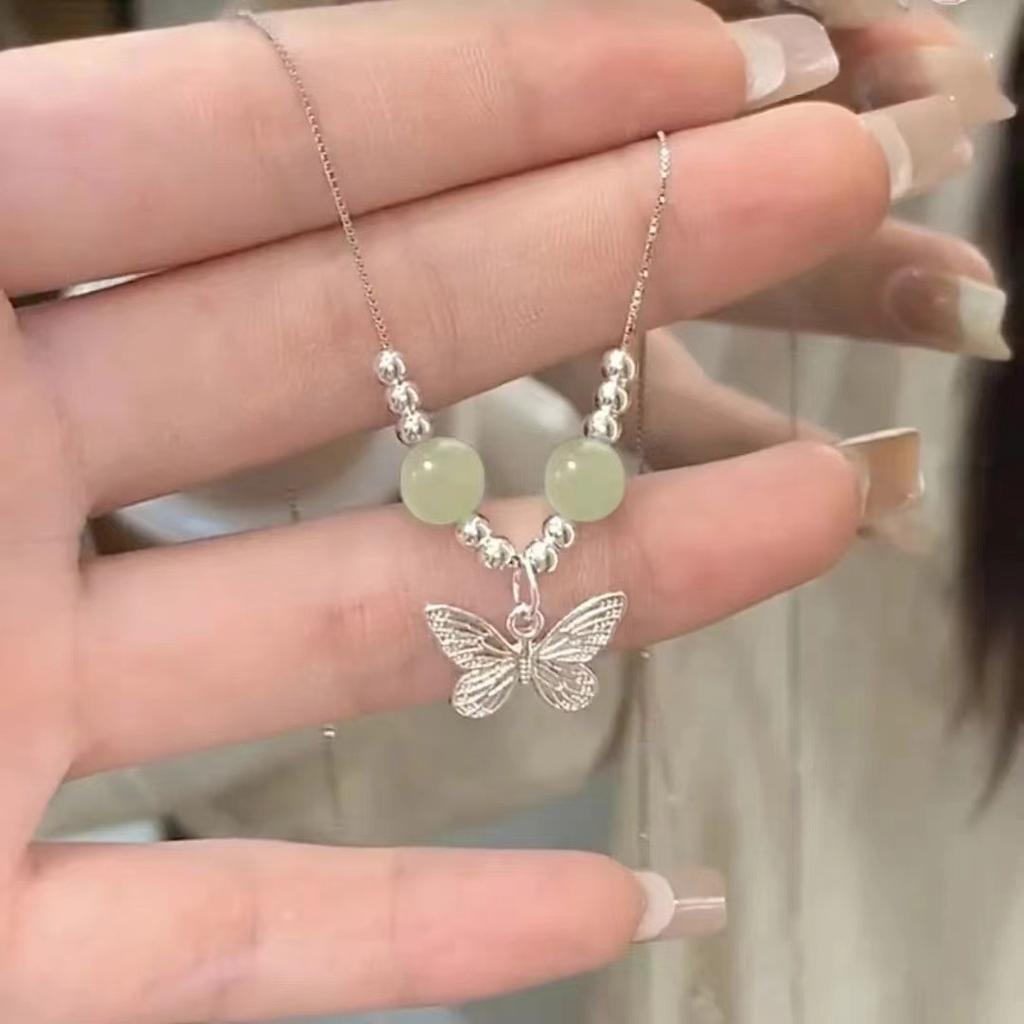 Ожерелье в виде бабочки, женское, простое, высококачественное, универсальное, нишевое, дизайн, новая цепочка с подвеской в китайском стиле на ключицу