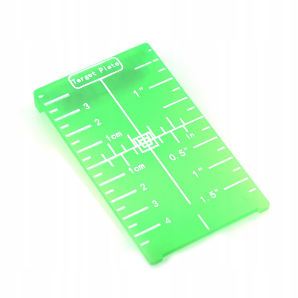 Rosfix Tarcza do Odczytu Poziomicy Laserowej – Zielona | Precyzyjna Skala 3D | Dwa Magnesy i Uniwersalne Zastosowanie