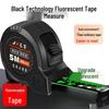 Черная флуоресцентная стальная рулетка: 3м, 5м, 7,5м, 10м - Коробка-линейка, Вытяжная и Круглая линейка Измерительный инструмент.