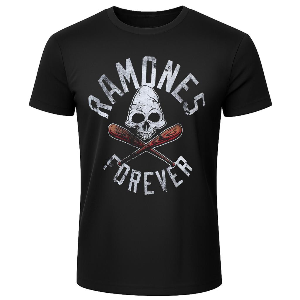 Ramones Pattern 3D Printed T-shirt Summer Fashion Luxury Short Sleeve Top Casual Retro O-neck Street Wear