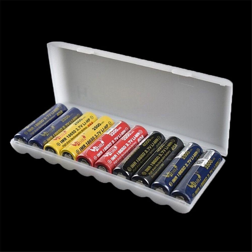 Durable Portable 18650 Battery Organizer 10X18650 Storage Box Hard Case Battery Holder Cover