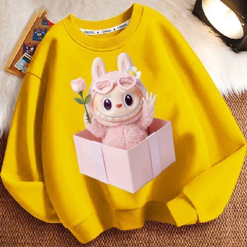 Children's Casual Round-neck Hoodie, Long-sleeved Loose Hoodie for Boys and Girls In Spring and Autumn