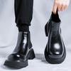 Ботинки челси 2024 года мужские новые толстые каблуки универсальные эластичные короткие ботинки с плоским дном круглые ботинки-сигареты 3166-Y