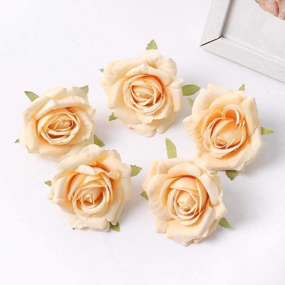 5/10Pcs Rose Artificial Flower Silk Fake Flowers Home Decor Garden Wedding Party Decoration DIY Craft Garland Gift Accessories