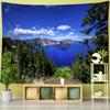 Гобелен с видом на реку и горы, настенный подвесной природный пейзаж, богемный хиппи, декор для спальни, гостиной