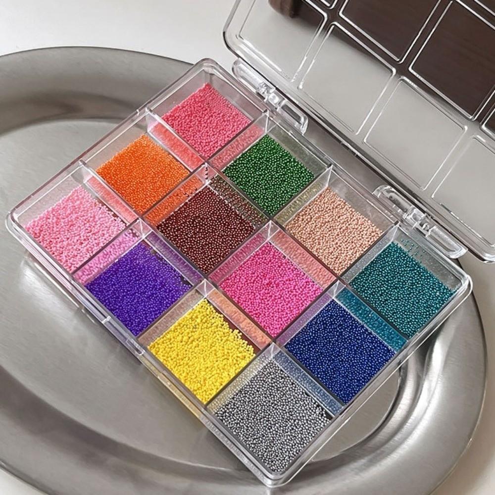 Colorful Nail Art Glitter Set 12 Grids/Box Nail Charms Decorations Nail Decoration