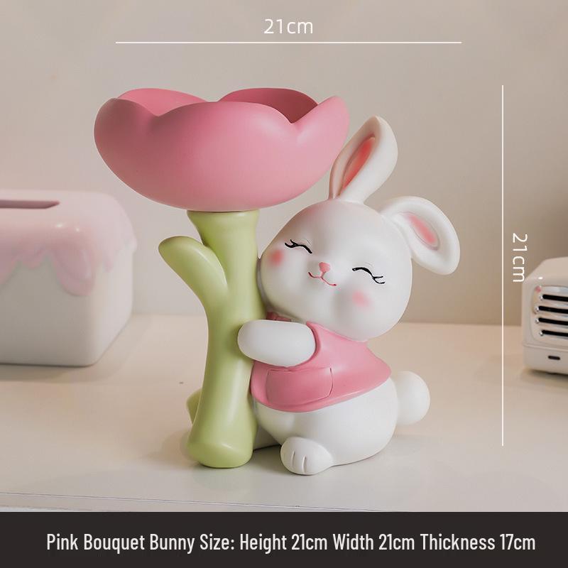 Lucky Cat Resin Craft Key Holder for Home Decor & Children's Room Storage