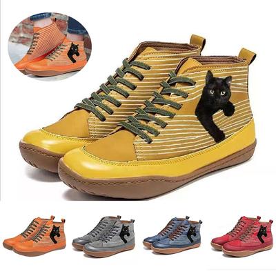 Женские модные винтажные непромокаемые ковбойские сапоги на плоской подошве с ремешком, обувь из искусственной кожи для женщин, женские ботильоны с круглым носком, короткие сапоги