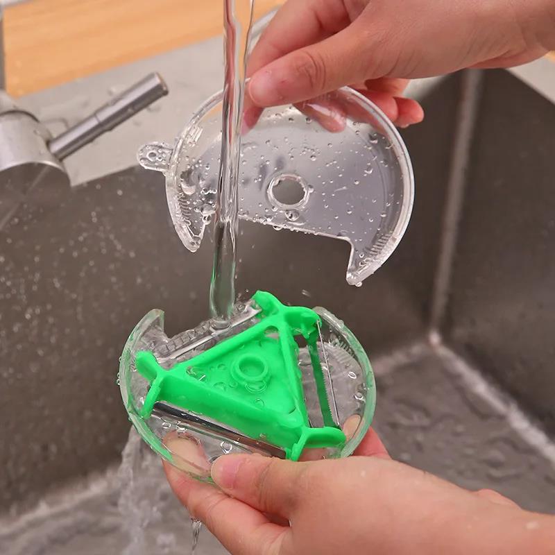 1/3PCS 3in1 Magic Trio Peeler Set Slicer Shredder Peeler Julienne Cutter Multi Peel Blade Zesters Grater Kitchen Tool Accessorie 4