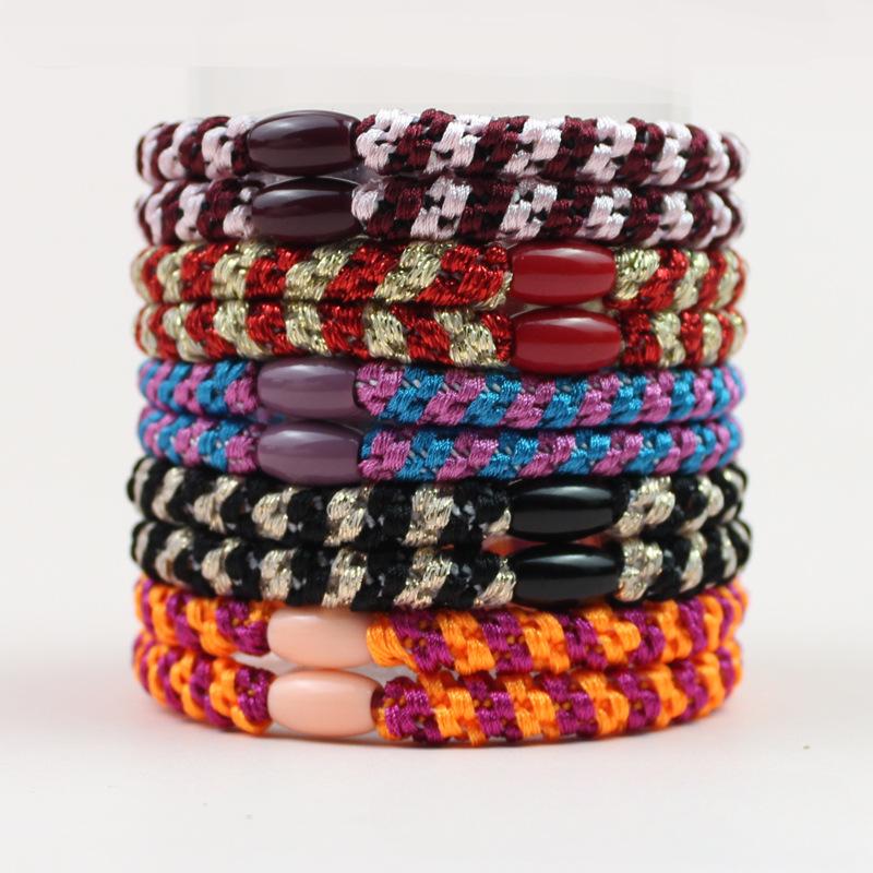 10pcs/set Colorful Knekki Hair Tie for Women Elastic Black Hair Bands Girls Ponytail Holders Hair Rope Gum Knekki Haar Elastiek