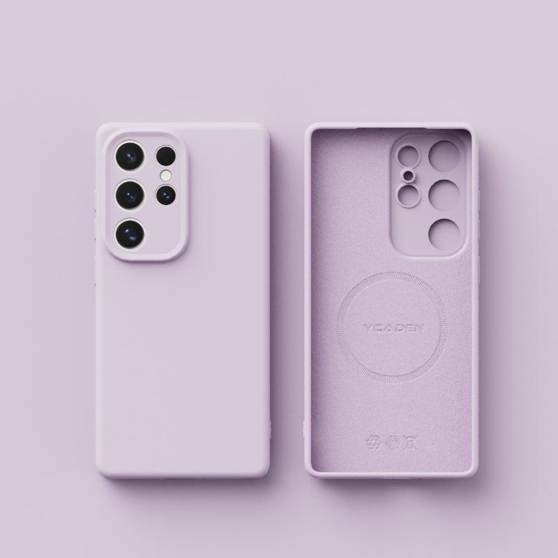 Новый Samsung S25ulta Жидкий силикон Подходит для S24 Мягкий чехол Магнитный S23u Полностью закрывающий Противоударный Чехол для мобильного телефона Простой