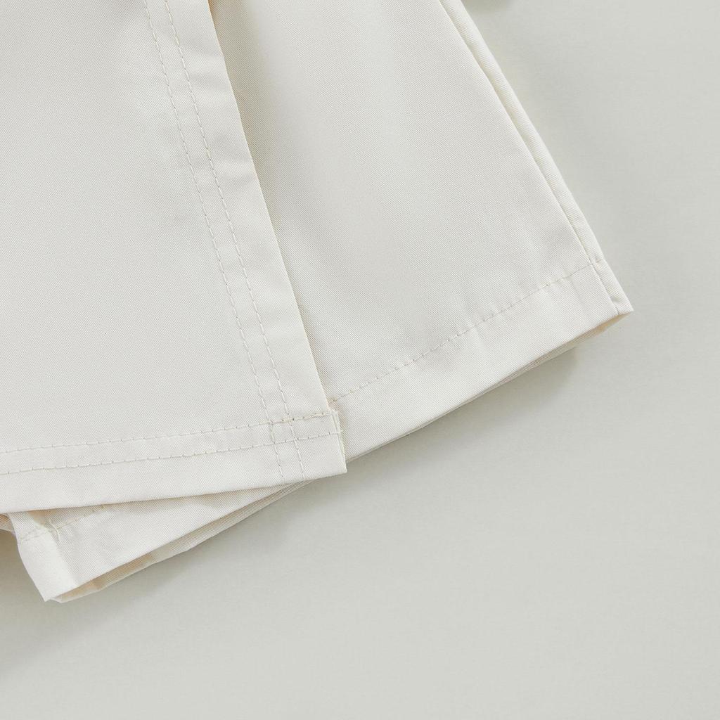 Детский летний комплект из двух предметов для девочек, 1 год, 2 года, 3 года, 4 года, 5 лет, 6 лет, однотонный джинсовый топ без рукавов с бантом и эластичная повседневная юбка, шорты, комплект