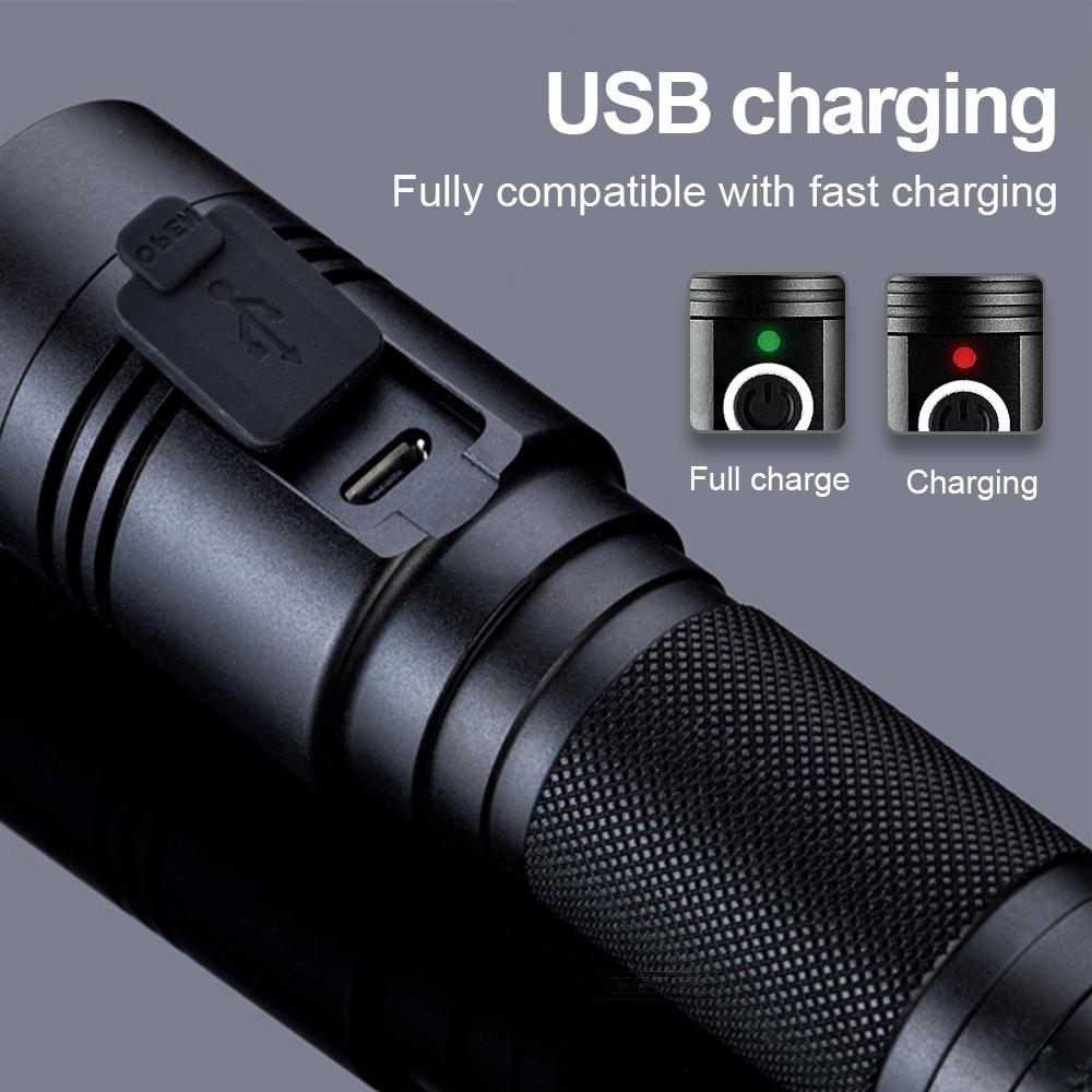 Портативный фонарик Super XHP100 Magnet Torch Long Shot 500M USB перезаряжаемый фонарь Zoomable Flash Light водонепроницаемый фонарь