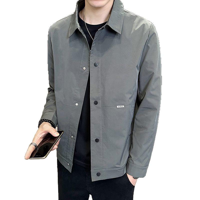 Мужская хлопковая куртка приталенного кроя - Стильная, теплая, универсальная, с отложным воротником для осени и зимы